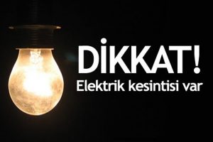 Altyapı Çalışmaları Nedeniyle Bildirimli Elektrik Kesintileri