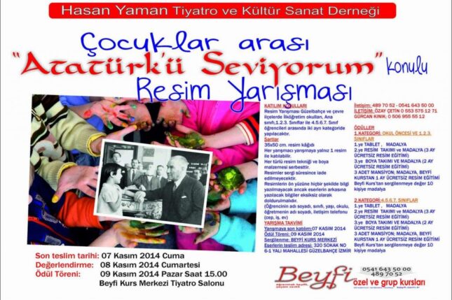 Beyfi Kurs Merkezi ‘Atatürk’ü Seviyoruz” konulu resim yarışması düzenliyor