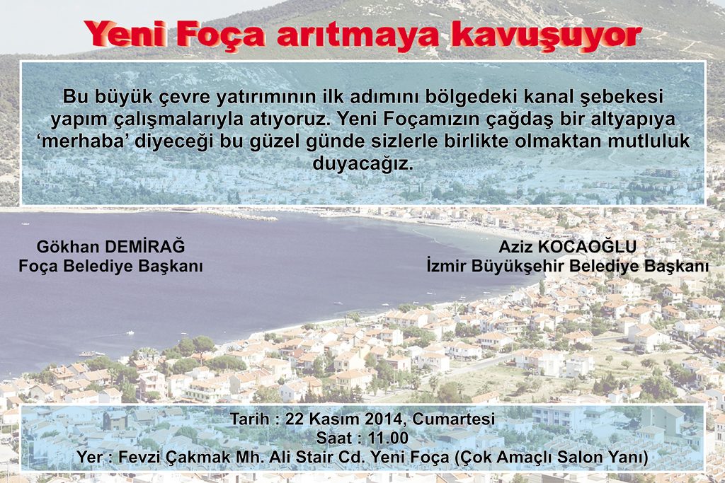 YENİ FOÇA ÇAĞDAŞ ALTYAPIYA “MERHABA” DİYECEK