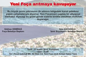 YENİ FOÇA ÇAĞDAŞ ALTYAPIYA “MERHABA” DİYECEK