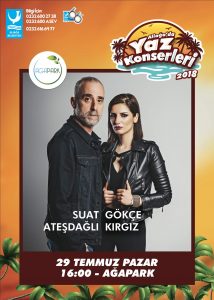 ÜNLÜ DJ SUAT ATEŞDAĞLI VE GÜZEL POPÇU GÖKÇE KIRGIZ AĞAPARK’A GELİYOR