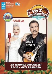 ALİAĞA’DA YAZ KONSERLERİ ÜMİT BESEN VE PAMELA KONSERİ İLE BAŞLIYOR