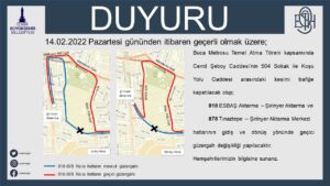 Buca otobüs hatlarına metro töreni için bir günlük düzenleme