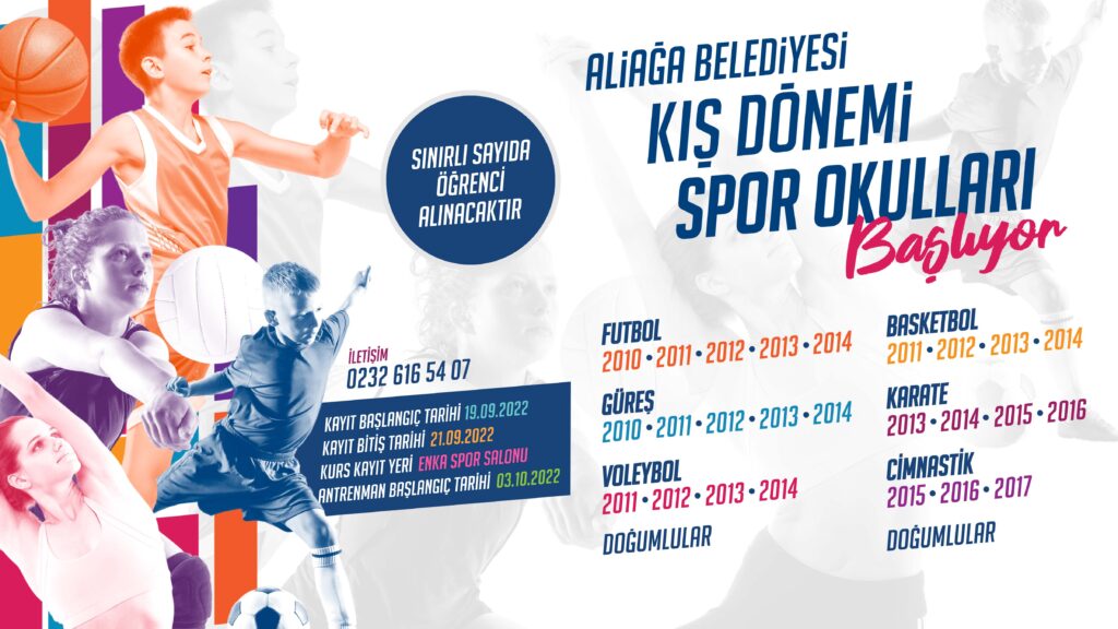 Aliağa Belediyesi Kış Spor Okulları’na başvurular başlıyor