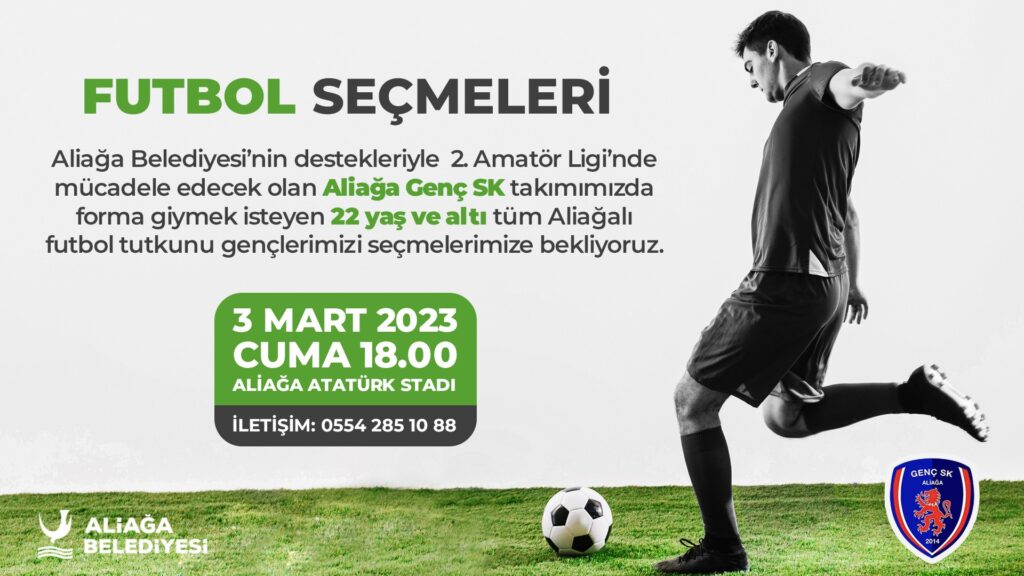 Futbol Tutkunu Aliağalı Gençler Yeteneklerini Gösterecek