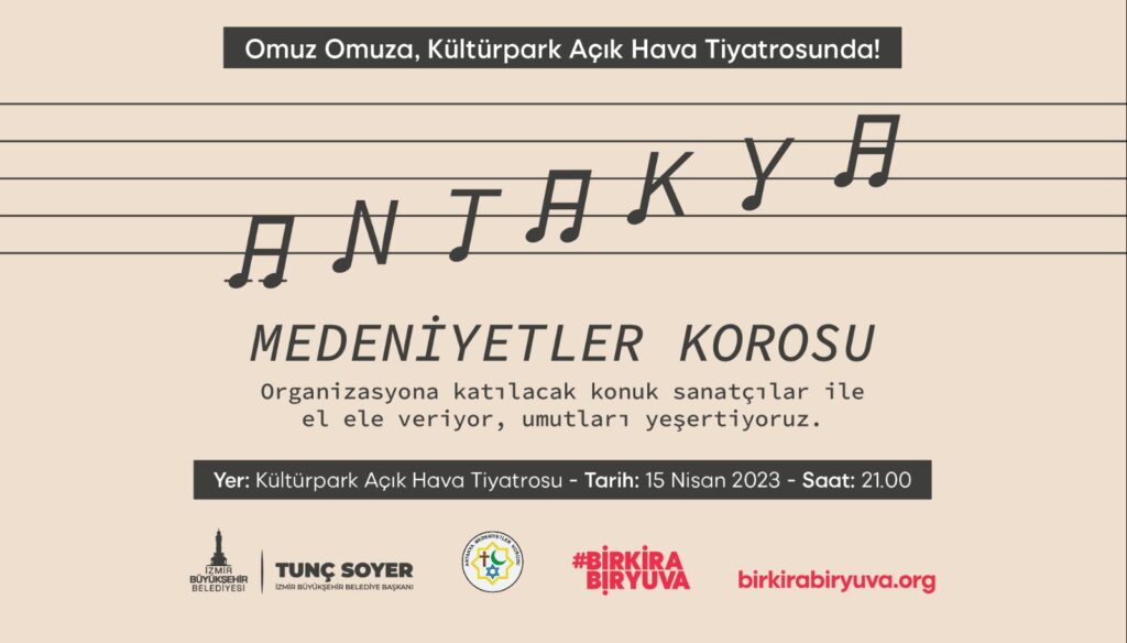 Antakya Medeniyetler Korosu “Bir Kira Bir Yuva” kampanyası için sahnede