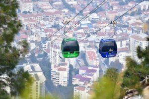 Teleferik tesisleri de projeye katıldı