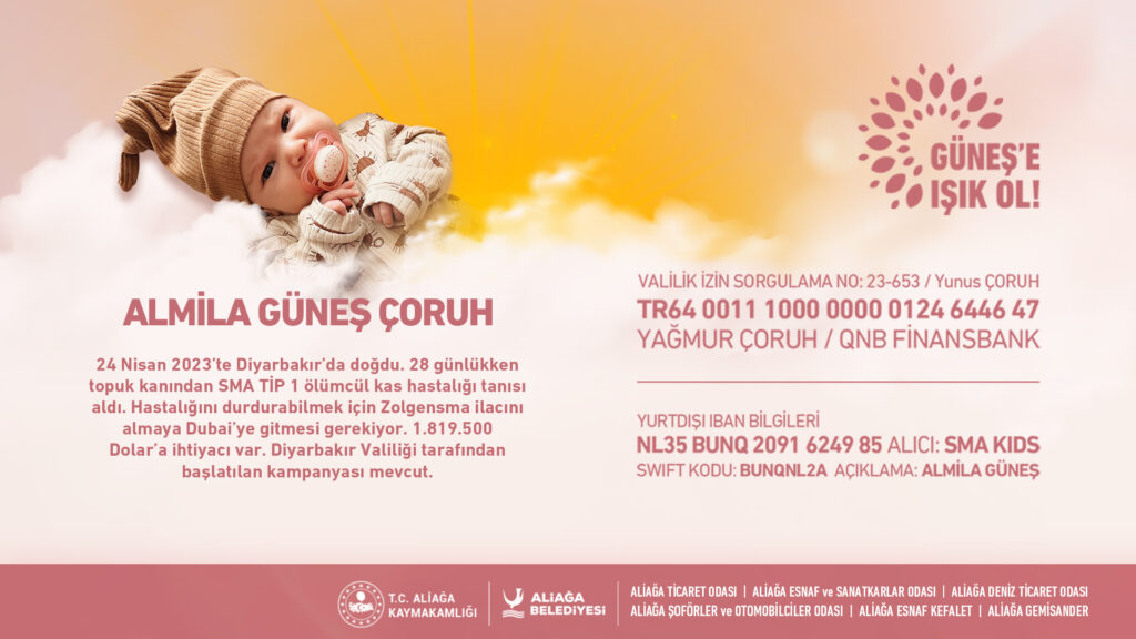 Aliağa’da Kamu Kurumları Güneş Bebek İçin Birlik Oldu