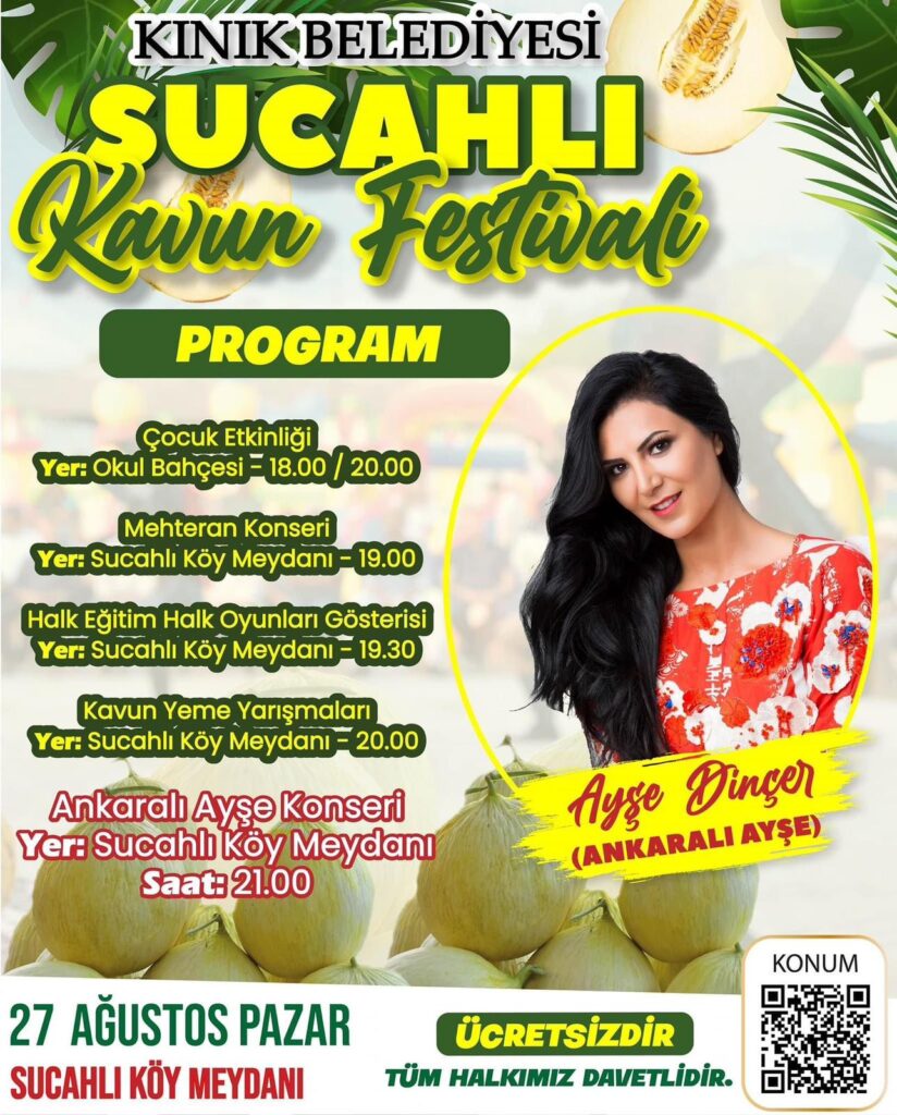 Kınık’ta Sucahlı Kavunu Festivali’yle tatlı anlar yaşanacak