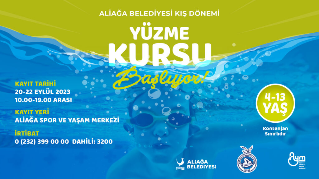 Aliağa Spor ve Yaşam Merkezi’nde Yüzme Kursları Başlıyor