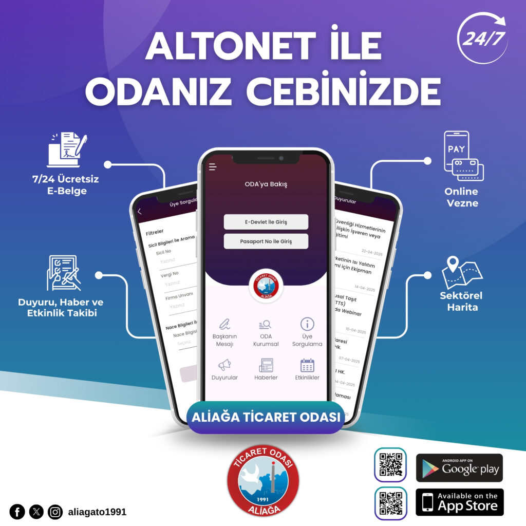 Aliağa Ticaret Odası Mobil Uygulaması Yayında