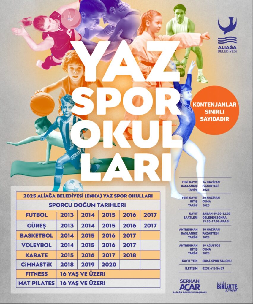 Aliağa Belediyesi Yaz Spor Okulları Kayıtları Başlıyor