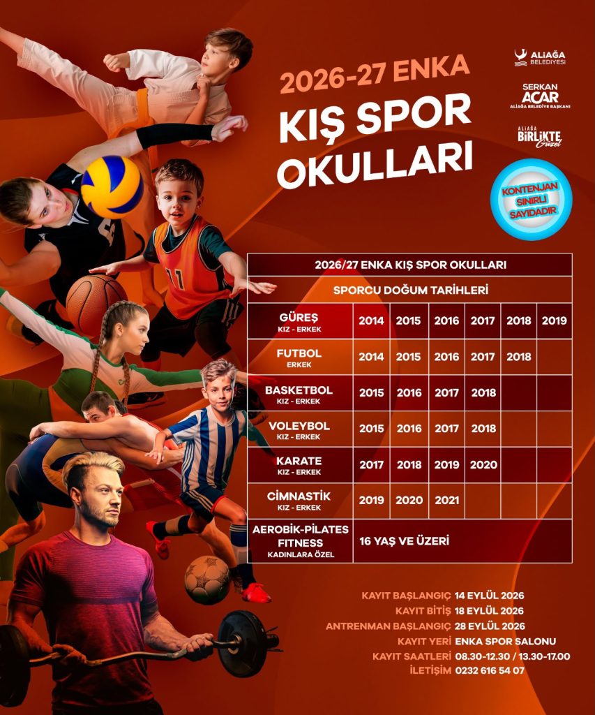 ALİAĞA BELEDİYESİ’NİN 2026-2027 KIŞ SPOR OKULLARI KAYITLARI BAŞLIYOR